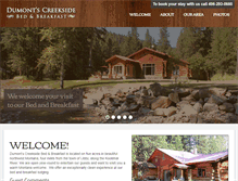 Tablet Screenshot of dumontscreeksidebnb.com